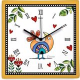 Egan Italy Cocoricò 31x31 cm Sarı Duvar Saati