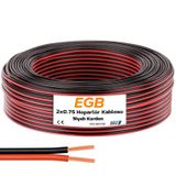 EGB EG-8855 2x0.75 Siyah 100 mt Hoparlör Kordon Kablosu