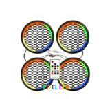 EGB Pixel Ledli 16cm Hoparlör Kapak 4 Adet Animasyonlu egb-6685