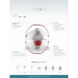 Ege 701 Ffp3 Nr N99 Ventilli Maske10'Lu