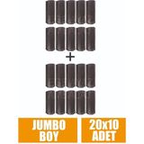 Ege Ayaz Ambalaj Çöp Torbası Jumbo Boy 10’lu 20 Rulo 300 gr Ultra Kalın 80x110 cm Çöp Poşeti