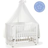 Ege Baby Beyaz Ahşap 4 in 1 Beşik + Junior (BL) 70 x 110 - anneyanı, karyola, oyun parkı, montessori + junior yatak