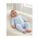 Ege Bebek Kız ve Erkek Bebekler İçin 3-6-9-12 Aylık Çıtçıtlı %100 Pamuk Yenidoğan Fitilli Alt Üst Pijama Takım