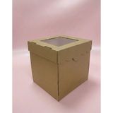 Ege Concept Life 21X21X25 Asetat Pencereli Kraft Pasta Kutusu