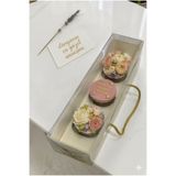 Ege Concept Life 3 Bölmeli Şeffaf Kapaklı Cupcake Kutusu - 10x28x9 cm - Pastacılık Sunumları Özel Gün, Organizasyon