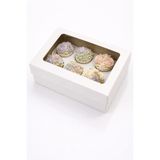 Ege Concept Life Asetat Kapaklı 6 Bölmeli Cupcake Kutusu 25x17x9 cm - Cupcake Sunum Ambalajı, Etkinlik, Özel Gün - 2'li Paket
