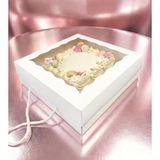 Ege Concept Life Asetat Pencereli 35X35X11 Asetat Kapaklı Ipli Pasta Kutusu