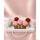 Ege Concept Life Cup Cake Çiçek Sepeti 7 Li Cupcake Kutusu 35X26X11