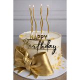 Ege Concept Life Gold Aynalı Pleksi Happy Birthday Yazılı Pasta Süsü Kod 14- Doğum Günü, Parti, Özel Gün Cake Topper