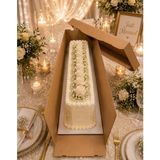 Ege Concept Life Long Cake Pasta Altlığı ve Long Cake Kutusu 64X25X20 Asetat Pencereli Kraft