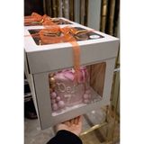 Ege Concept Life Ön ve Üst Asetat Pencereli Pasta Kutusu 30x30x30 - Yüksek Katlı Pastalar İçin Profesyonel Ambalaj