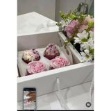 Ege Concept Life Pasta Çiçek Kurabiye Kutusu 2 Bölmeli ve 4'lü Cup Cake Seperatörü Ile Set