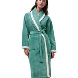 Ege Cotton Ruby Kadın Uzun Sabahlık - Bornoz - Yağ Mavisi - L - XL - Yağ Yeşili