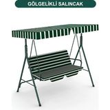 Ege Gölgelikli Bahçe Balkon Teras Salıncak Yeşil
