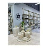 ege gross DEKORATİF DOĞAL ŞEKER MERMER 7 PARÇA GOLD MERCAN BANYO SETİ
