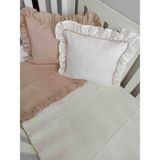 Ege Home 3 Parça Fırfırlı Bebek Pike Takımı - Bej