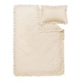 ege home country fırfırlı bebek nevresim takımı bej vanilya - 100 x 150 cm