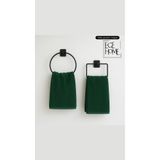 EGE HOME STORE 2 li super set Yapıskanlı kare havluluk Yapıskanlı yuvarlak havluluk