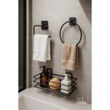 EGE HOME STORE 3 lü set yapışkanlı banyo düzenleyici duşakabin şanpuanlık banyo rafı wc kagıtlık ve havluluk