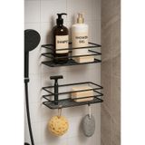 EGE HOME STORE Ömür boyu paslanmaz 3 lü banyo seti banyo toparlayıcı raf organizer