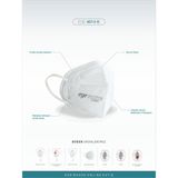 Ege Maske 4014-K Ffp2 Nr N95 Ventilsiz Telli Maske 50'li Yüksek Filtrasyon Özellikli - Beyaz