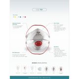 Ege Maske Ege 701 Ventilli Ffp3 Nr N99 Maske 30'lu Paket Yüksek Koruma ve Rahat Kullanım - 30 Adet
