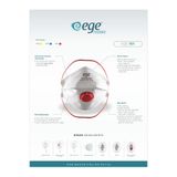 EGE MASKE Ege Ffp3 701 Nr N99 Ventilli Katlanır Maske 30'lu Paket