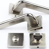 Ege Nikel Inox Kapı Kolu Kare Rozetli Oda (Tk)