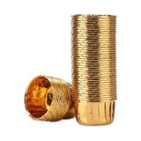Ege Pastacılık Gold AltınSarı Parlak Metalize 25'li Fırına Girebilen Muffin Cupcake Kek Kalıbı Kabı Kapsülü 6,5x4cm