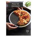 Ege Pastacılık Pizza Tepsisi Alüminyum Pizza Teli Lahmacun Tepsisi 33 Cm