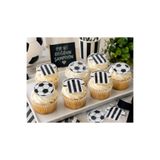 Ege Pastacılık Yenilebilir Kağıt Futbol Temalı Cupcake Süsü 20’li – Futbol Topu ve Forma Figürlü Pasta Dekoru