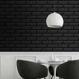 Ege Seramik 10x30 cm Siyah Metro Duvar Seramiği
