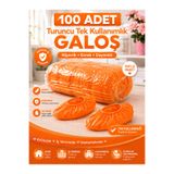 EGE TOPTAN GIDA 100 Adet Turuncu Renk Galoş