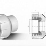 Ege Yıldız PPRC 63x2 cm Gri Dişi Adaptör