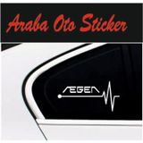 Egea Kalp Atışı Ritim Oto Sticker (2 Adet