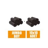 egeayazambalaj 10 Rulo x 10’lu Jumbo Boy Çöp Torbası 300 gr Ultra Kalın 80x110 Çöp Poşeti