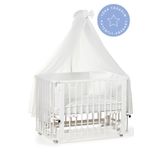 EGEBABY Beyaz Ahşap 4in1 Beşik Takım (BL) 70 X 110-anneyanı, Karyola, Oyun Parkı, Montessori Junior Yatak