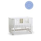 EGEBABY Beyaz Ahşap 4in1 Beşik Takım (BM) 70 X 110-anneyanı, Karyola, Oyun Parkı, Montessori Junior Yatak