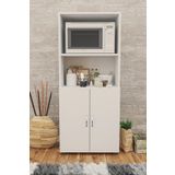 Egecan Mobilya 143 CM 2 Kapaklı Bölmeli Mikrodalga Fırın Dolabı Mini Fırın Mutfak Dolabı 2 Kapılı Erzak Dolabı