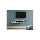 Egecan Mobilya Beyaz 100 Cm Tv Ünitesi Tv Standı Duvar Rafı Kitaplık
