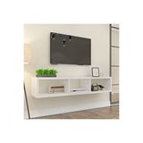 Egecan Mobilya Beyaz 140 Cm Tv Ünitesi Tv Sehpası Tv Standı Duvar Rafı Kitaplık