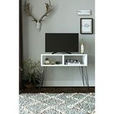 Egecan Mobilya Beyaz Salon Oturma Odası TV Ünitesi Tv Sehpası Ayaklı TV Ünitesi Tv Standı Kitaplık Duvar Rafı