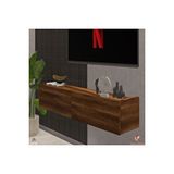 Egecan Mobilya Ceviz 90 Cm Tv Ünitesi Tv Sehpası Duvar Rafı Kitaplık