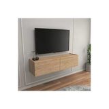 Egecan Mobilya Meşe 110 Cm Tv Ünitesi Tv Sehpası Duvar Rafı Kitaplık