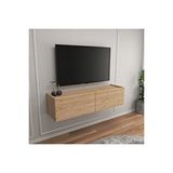 Egecan Mobilya Meşe 120 Cm Tv Ünitesi Tv Sehpası Duvar Rafı Kitaplık