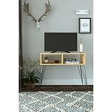 Egecan Mobilya Meşe Salon Oturma Odası Tv Ünitesi Tv Sehpası Ayaklı Tv Ünitesi Tv Standı Kitaplık Duvar Rafı