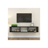 Egecan Mobilya Siyah 140 Cm Tv Ünitesi Tv Sehpası Tv Standı Duvar Rafı Kitaplık
