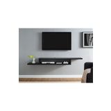 Egecan Mobilya Siyah 180 Cm Tv Ünitesi Tv Standı Duvar Rafı Kitaplık