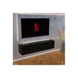Egecan Mobilya Siyah 80 Cm Tv Ünitesi Tv Sehpası Duvar Rafı Kitaplık