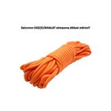 EgeÇelikHalat Renkli Iskota Halat Ip Turuncu 8 Mm 10 Metre Yelken Mandar Halatı